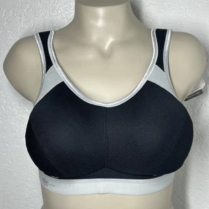 Anita Extreme Control Sports Bra Black 34G Gray Black Wireless Soft Comfort - Picture 1 of 13