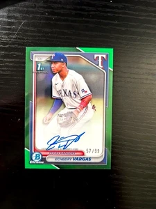 2024 Bowman Chrome Echedry Vargas Green Auto #57/99 - Bild 1 von 2