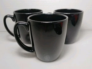 Corelle Coordinates Steinzeug Schwarz Kaffeetassen Tassen 12 Unzen 3er Set - Bild 1 von 6