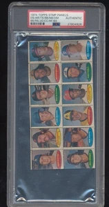 PSA Auténtico 1974 Topps 12 Panel de Sellos Tom Seaver-Santo-Sutton-Blyleven etc. - Imagen 1 de 3