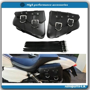 For Sportster 883 Dyna Luggage Tool Saddlebag Motorcycle Saddle Bags PU Leather - Picture 1 of 8