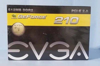 NVIDIA EVGA GeForce 210 512-P3-1213-LR 512MB DDR2 PCI-E Video Card NEW Seales - Image 1 of 4