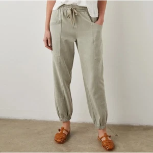 XS Rails Haven Pant Sage Green Relaxed Coastal Athleisure Sustainable Comfy Chic - Picture 1 of 8