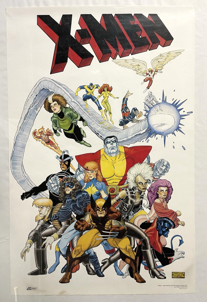 ウルヴァリン WOLVERINE ポスター MARVEL X-MEN ビンテージ X-Men's Wolverine with bone claws - 9.75 x 13in Two-sided
