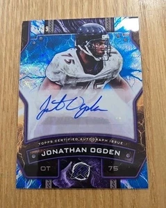 2024 Topps Resurgence - Jonathan Ogden Blue Wave Refractor Auto 22/99 - Picture 1 of 3