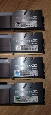 G. SKILL 32GB DDR4 3200 TridentZ RGB (4x8GB), 288 Pin RAM, CL 16-18-18-38 - Image 1 of 4