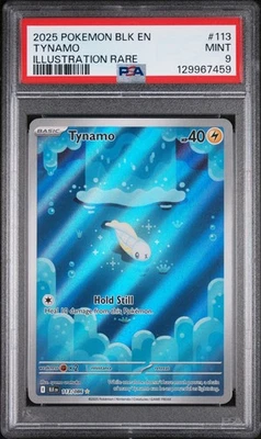 TYNAMO #113 ILLUSTRATION RARE 2025 POKEMON BLK EN BLACK BOLT PSA 9 - Image 1 of 2