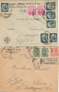 ARGENTINA & CHILE, 2 CLASSIC USED COVERS TO WIEN - AUSTRIA. #D3 - Picture 1 of 2