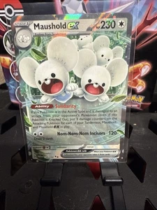 Pokemon TCG - Maushold ex Double Rare Holo - 155/182 - Paradox Rift - Picture 1 of 4