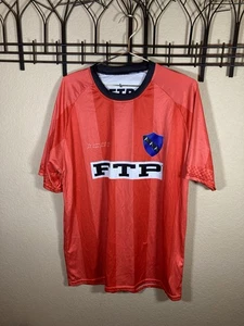 FTP Club Fußball Trikot FuckThePopulation Größe Large L rot gestreift - Bild 1 von 7