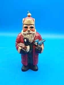 Midwest Cannon Falls Randy Tate Woodland Weihnachtsmann Ornament hält Gans & Bluejay - Bild 1 von 7