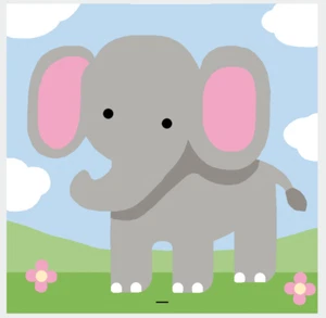 Anker Royal Paris bedruckter Wandteppich Leinwandmuster - Elefant - Bild 1 von 1