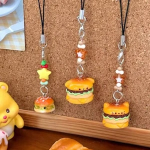 3x süße Hamburger Katze Hund Anhänger - Kawaii Stile Japan Set NEU - Bild 1 von 4