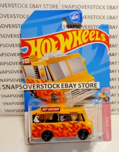 2023 HOT WHEELS GELB SCHNELLBISS HEISSES HÜHNCHEN ESSEN VERKÄUFER LKW, HW #31, VHTF - Bild 1 von 11
