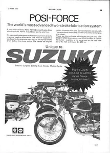 1967 Advert for SUZUKI Motorcycles Vintage Original Print Ad Ephemera - Picture 1 of 1