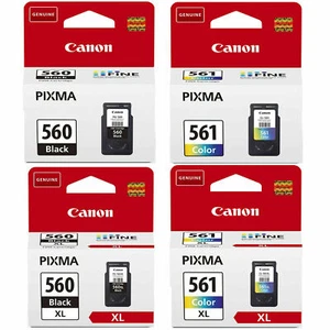 Cartuchos de tinta genuinos Canon negros y de color, TS5350, TS5351, PG560, CL561, LOTE - Imagen 1 de 8
