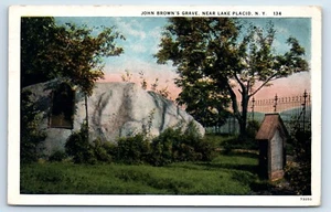 John Browns Grab in der Nähe von Lake Placid New York Postkarte - Bild 1 von 2