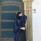 Robe hijab musulman Aïd ouvert Abaya Dubaï manches bulle été dinde Abayas