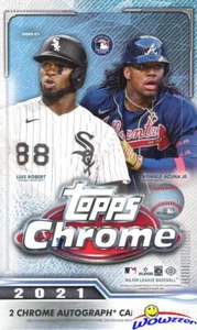 2021 Topps Chrome Baseball HUGE 24 Pack Factory Sealed HOBBY Box-2 AUTOGRAPHS ! - Picture 1 of 1
