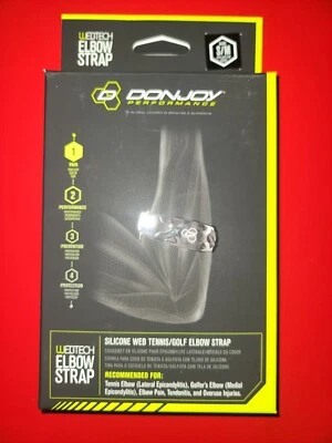 Correa para codo de tenis DonJoy Performance WEBTECH - pequeña/mediana - negra Foto 1 de 2
