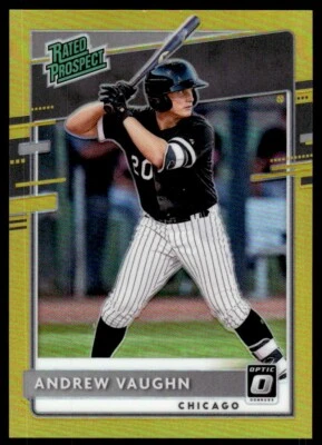 2020 Donruss Optic Rated Prospects Gold Andrew Vaughn 02/10 Chicago White Sox - Image 1 of 2