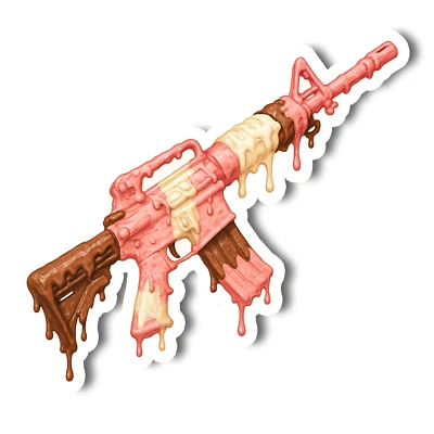 Rifle Ice Cream Lover Sticker 5 inch Vinyl Decal Gun Sport Range Hobby AR15 - Image 1 of 2