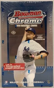 2008 BOWMAN CHROME MLB BASEBALL HOBBY BOX 18 PACKS JASON HEYWARD RC NEW SEALED - Picture 1 of 2