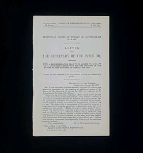 1906 Territory Hawaii US Government Congressional Document Report From Governor - Bild 1 von 7