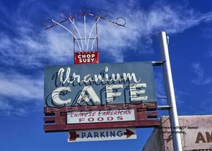 Route 66 Uranium Cafe PHOTO Diner Grants New Mexico Historic Nuclear Sign - Picture 1 of 2