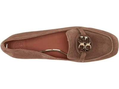  Nuevo con caja Zapatos planos Tory Burch Metal Miller 15 mm Mocasín Gamuza River Rock talla 9; talla 9,5 Foto 1 de 4
