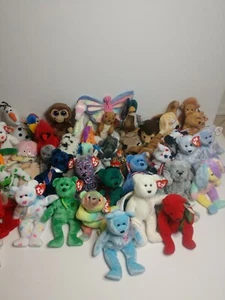 TY Original Beanie Baby Lot Of 40 Beanies With Tags Some rare with errors. - Picture 1 of 12