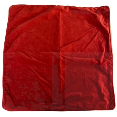 "Funda de almohada Pottery Barn de terciopelo rojo 24"" cuadrada euro farsa carcasa con cremallera" Foto 1 de 4