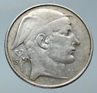 1950 BELGIUM with MERCURY Hermes VINTAGE Silver 20 Francs Belgian Coin i85955