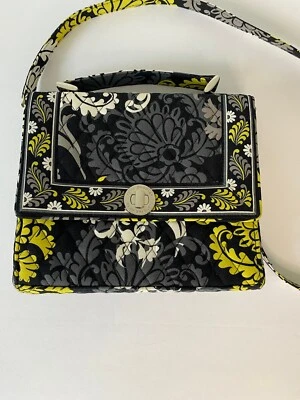 VERA BRADLEY 巴洛克式手提包钱包黑色酸黄色白色挎包斜挎包 — 第 1/4 张图片
