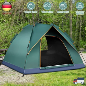 Pop-Up Zelt Wurfzelt Camping Wasserdicht Trekkingzelt 4 Personen Familienzelt - Bild 1 von 12