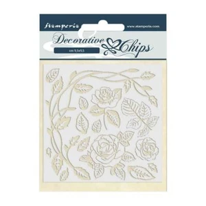 Stamperia Decorative Chips - Passion - Roses, SCB44 WAS $3.60 - Picture 1 of 1