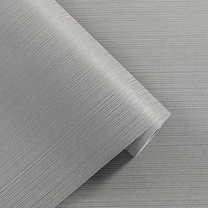Silver Grey Pinstripe Textured Wallpaper Subtle Shine Wallpaper for Living Room - Picture 1 of 38