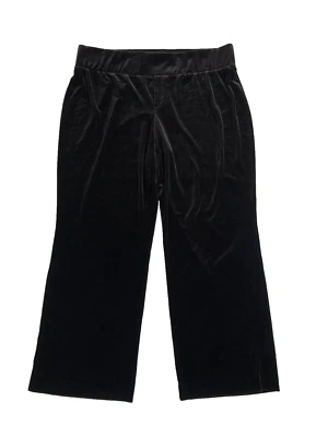 APT. Pantalones para mujer 9 calce moderno talla 20W (40x31) de terciopelo negro salón Foto 1 de 4