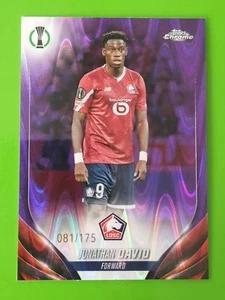 2023-24 Topps Chrome UCC #117 Jonathan David LOSC Lille Purple Raywave /175 - Bild 1 von 3