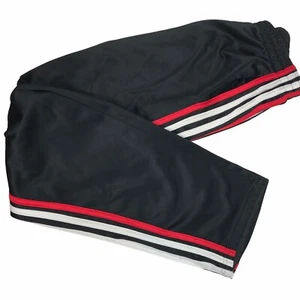 VTG Youth Black Jog CB Sports Pants Athleisure 80s 90s Large 14-16 Side Stripes - Picture 1 of 6