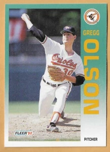 Gregg Olson Baltimore Orioles #21 - Fleer casi nuevo-como nuevo 1992 - Imagen 1 de 2