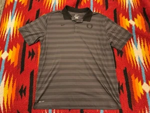 Nike Dry Fit Herren Pullover Poloshirt dunkelgrau gestreift Größe XXL - Bild 1 von 9