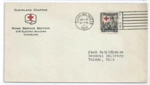 US FDC 702 Red Cross 1931 Cleveland Chapter Advertising Corner Cover  Unofficial - Picture 1 of 2