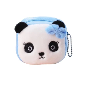 Animal Coin Change Cosmetic Plush Purse with Key Chain - New - Panda - Picture 1 of 1