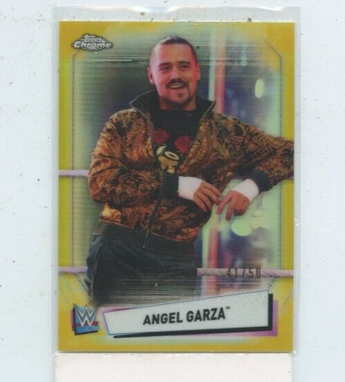 ANGEL GARZA 2021 Topps Chrome WWE Gold Refractor #D /50 - Image 1 of 1