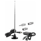 Magnetic Base FM Radio Telescopic Antenna and Amplifier For Tabletop Stereo