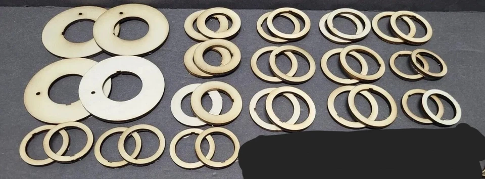 Model rocket centering rings laser cut motor mount parts 1/8 thick plywood 29mm  - Image 1 of 2
