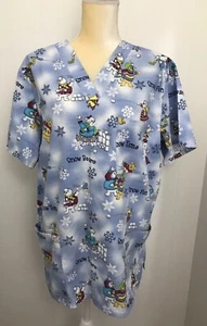 Blusa Médica Médica Veterinaria Enfermería Muñecos de Nieve Invierno SB Moda Talla L - Imagen 1 de 10
