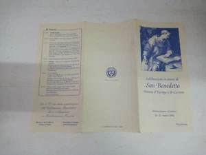 DEPLIANT CELEBRAZIONI IN ONORE DI SAN BENEDETTO MONTECASSINO 16/21 MARZO 2002 - Picture 1 of 2