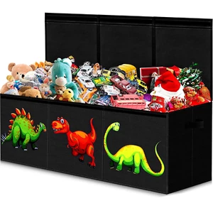 Large Toy Box Chest for Boys, Collapsible Sturdy Storage Bins with Lids, Large K - Picture 1 of 8